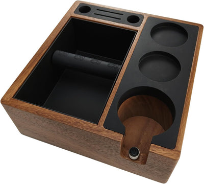 Caja nogal soporte apisonador Breville cafetera espresso