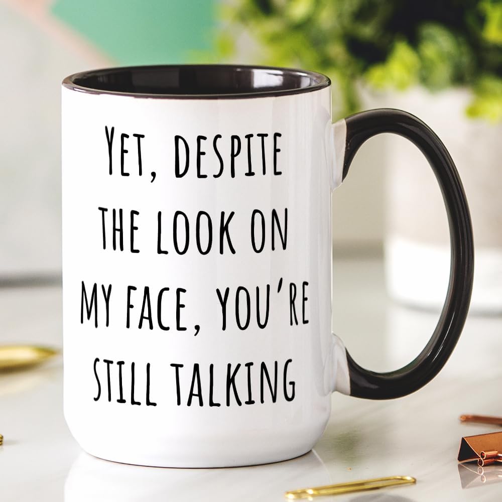 Taza café divertida con frase sarcástica 15oz regalo