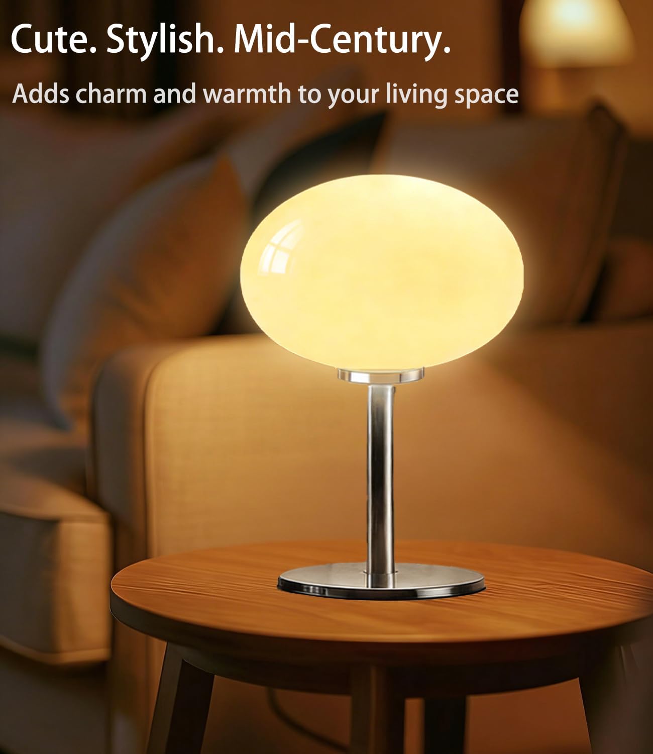 Lámpara cristal forma hongo regulable 3 temperaturas