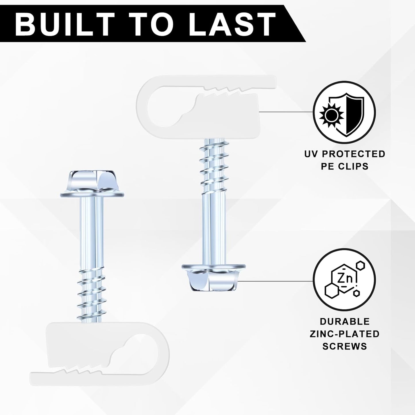 Clips cable S 1/4 pulg para coaxial Ethernet eléctrico