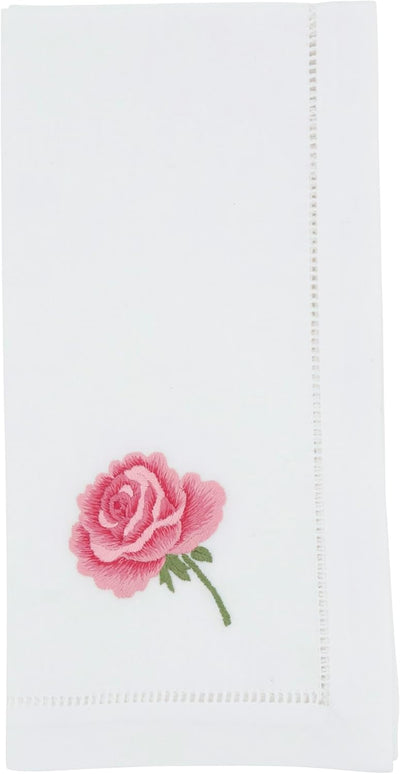 Set 6 servilletas algodón bordado floral 20x20pulg