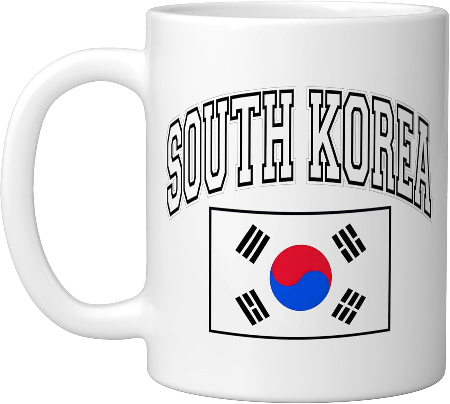 Taza Cerámica Estilo Universidad Coreana Blanca