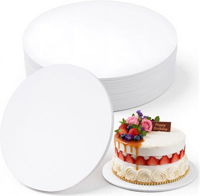Tableros redondos de 10 pulgadas con base de carton blanco para bodas y fiestas
