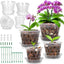 Maceta plástico orquídea 3-6pulg set 12 con platillo y estacas