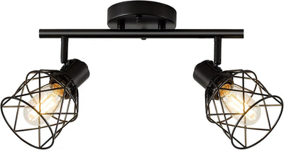 Lámpara cocina 2 luces ajustable montaje giratorio