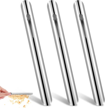 Juego 2 Pzas Raspador Migas Acero Inox Clip Bolsillo