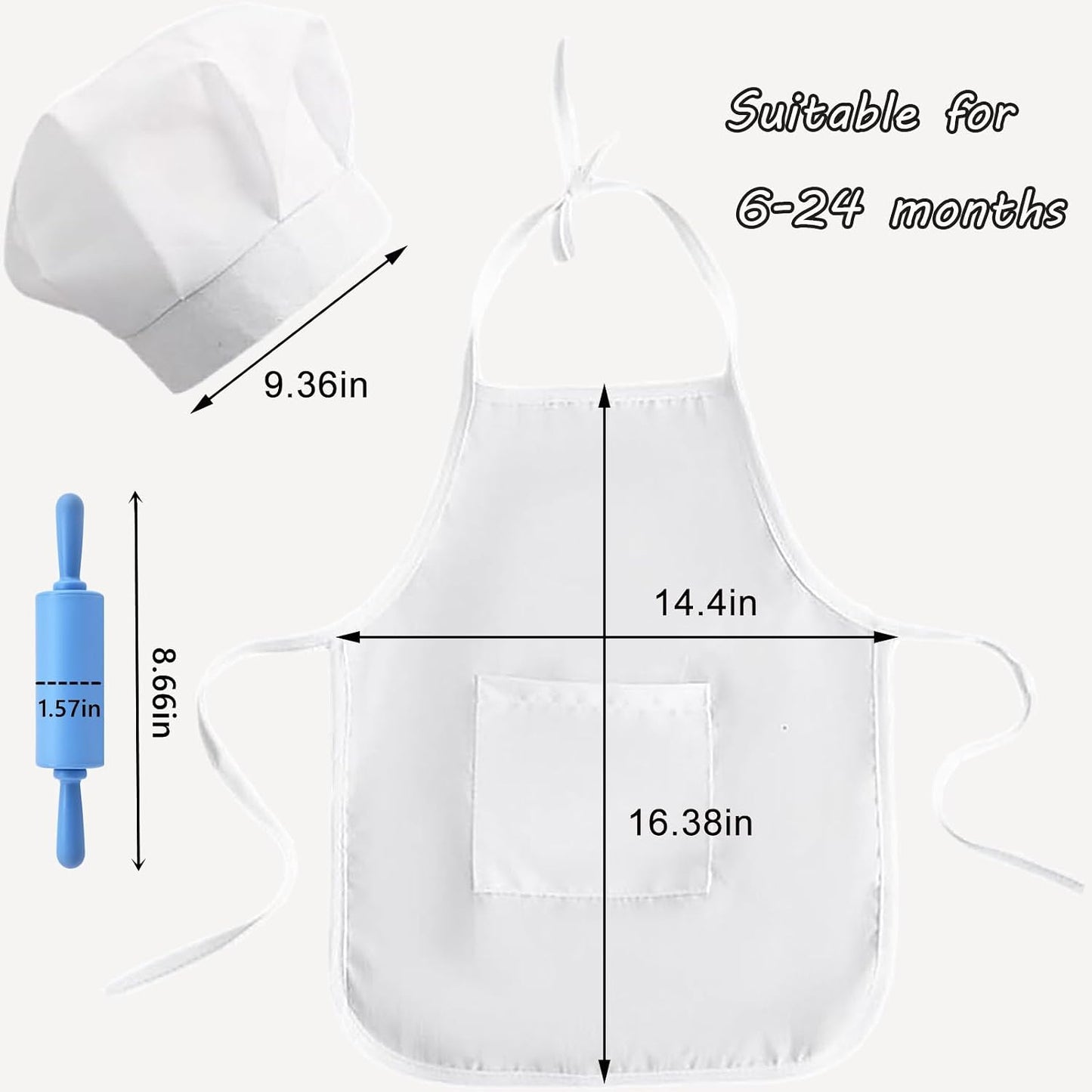 3 Pzas Accesorios Foto Bebé Chef Silicona 6-24 Meses