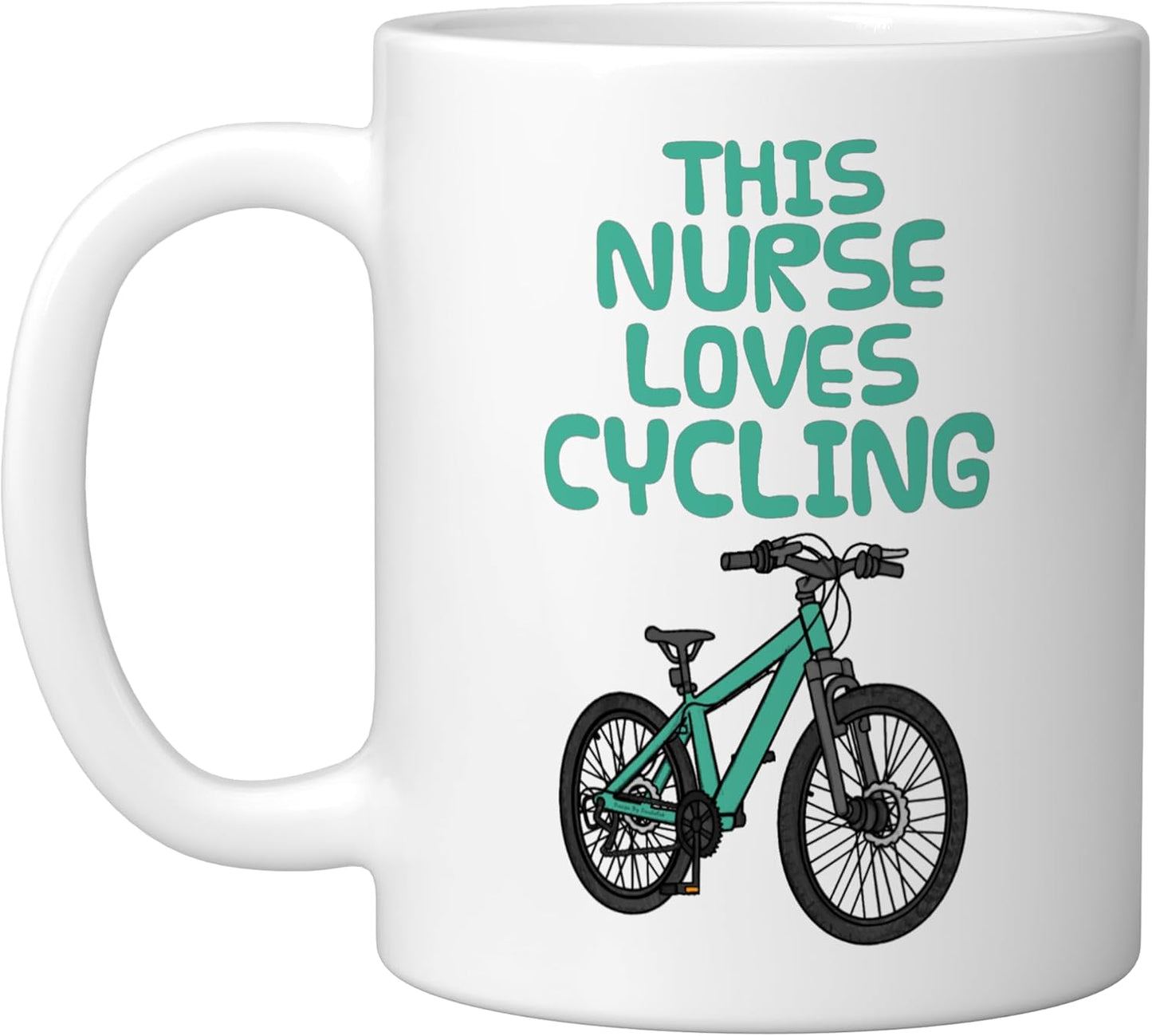 Taza de cerámica para ciclista nurse blanco