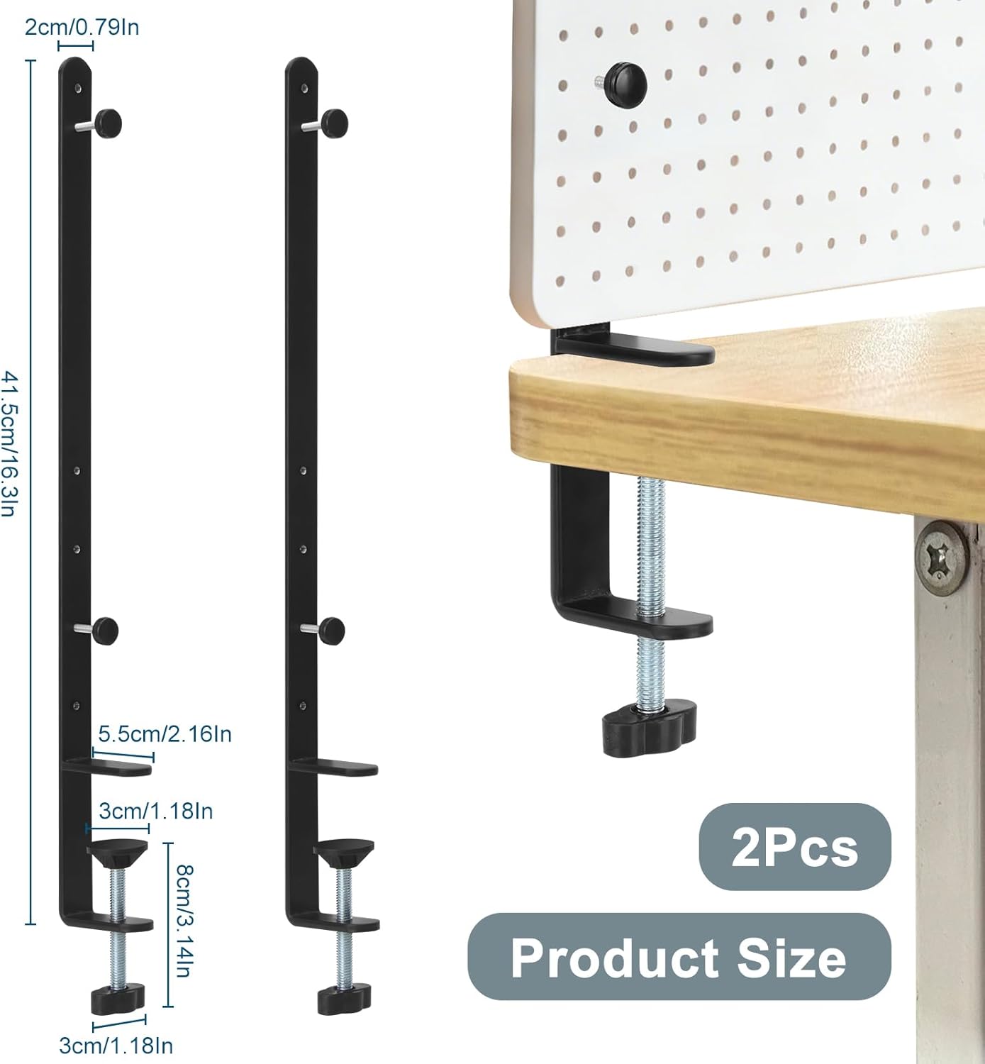 2 Abrazaderas Escritorio Metal Soporte Universal