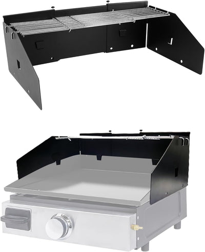 Protector viento estante calentamiento plancha 16-28pulg parrilla