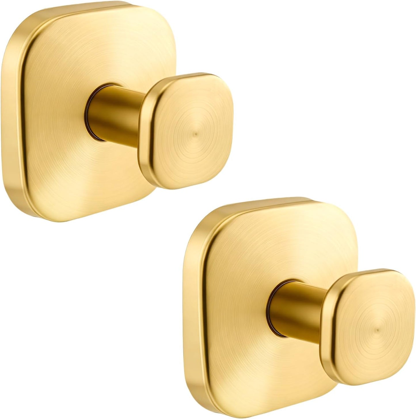 Ganchos ventosa ducha acero inox cepillado dorado set 2