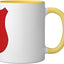 Taza Cerámica Escuela Infantería Británica Amarillo Blanco