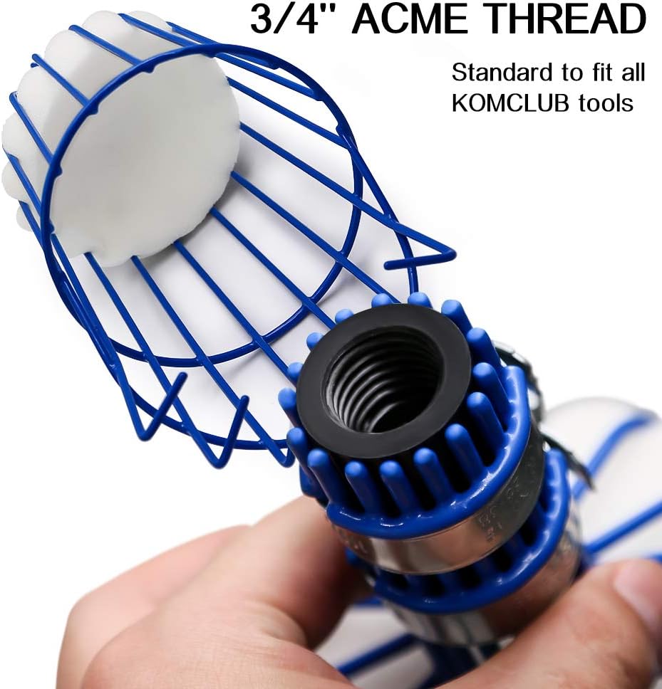 Cabezal cesta recolector frutas 3/4pulg Acme azul