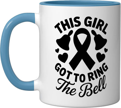 Taza Cerámica Ribete Rosa para Sobrevivientes de Cáncer de Mama