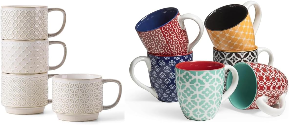 Set 4 Tazas Café 12oz y Set 6