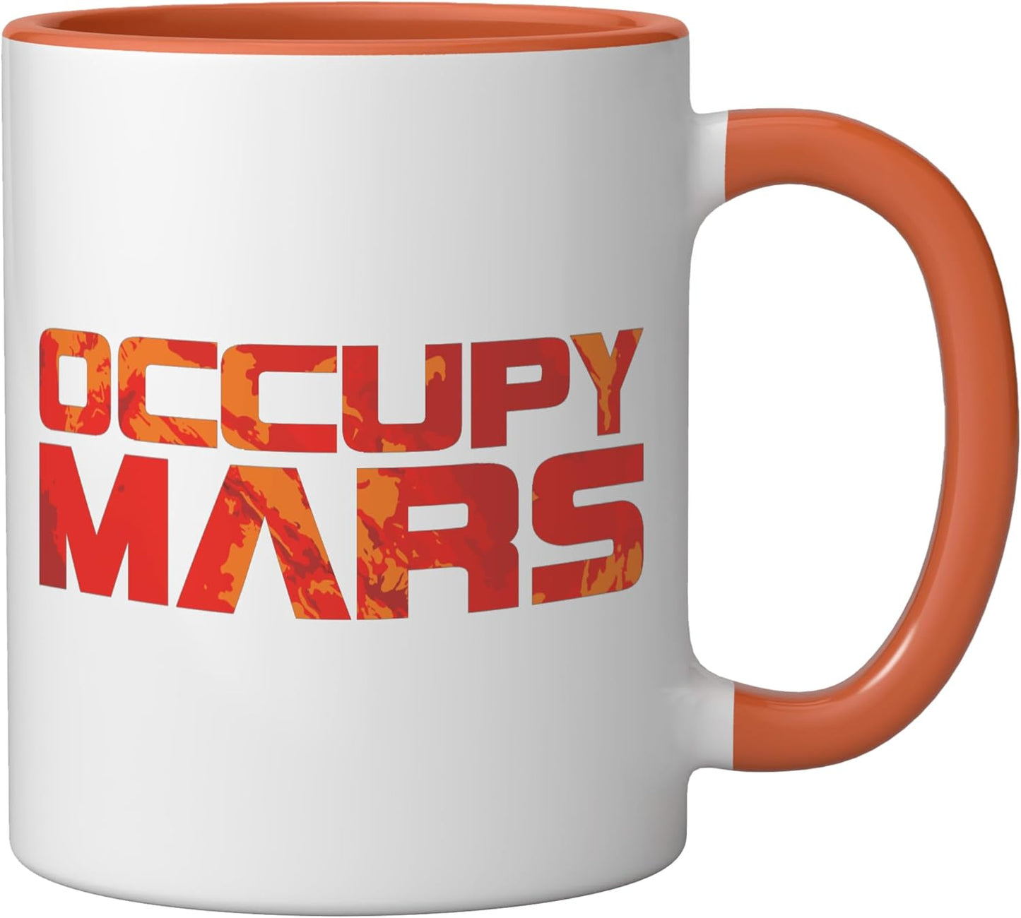 Taza Cerámica para Explorador Ciencia y Espacio Naranja/Blanco