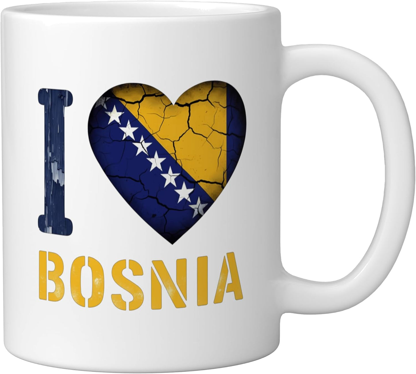 Taza Cerámica Bandera Bosnia Blanca