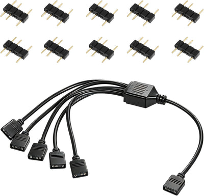 Cable divisor ARGB 1 a 5 para luces RGB de PC