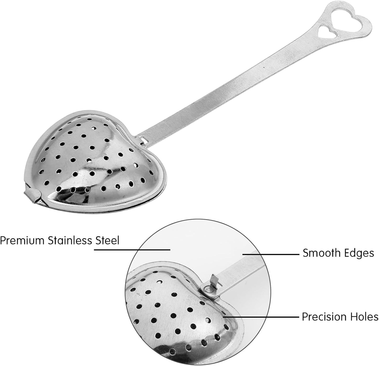 Cucharas para infusora de té de acero inoxidable con filtro difusor