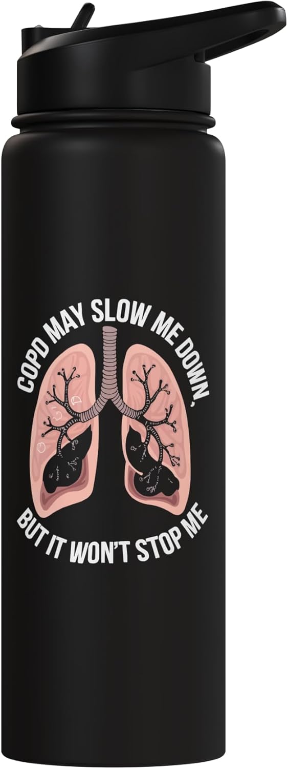 Botella de agua acero inoxidable aislada conciencia EPOC