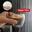 Paquete de 6 tazas de café doble pared vidrio aislado transparente