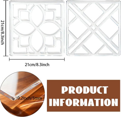Plantillas enrutador celosía vintage acrílico 8.3x8.3pulg