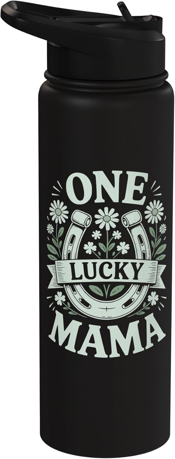 Botella de agua acero inoxidable aislada para St. Patrick's Day