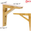 Soportes flotantes madera maciza para estantería pared set 2
