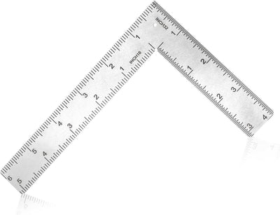 Regla en L acero inox 4x6pulg para ingenieros y carpintería
