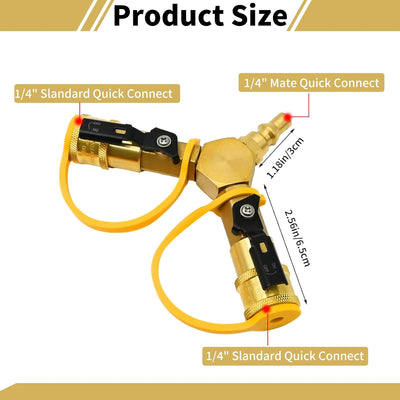 Adaptador propano RV 1/4pulg válvula conexión rápida