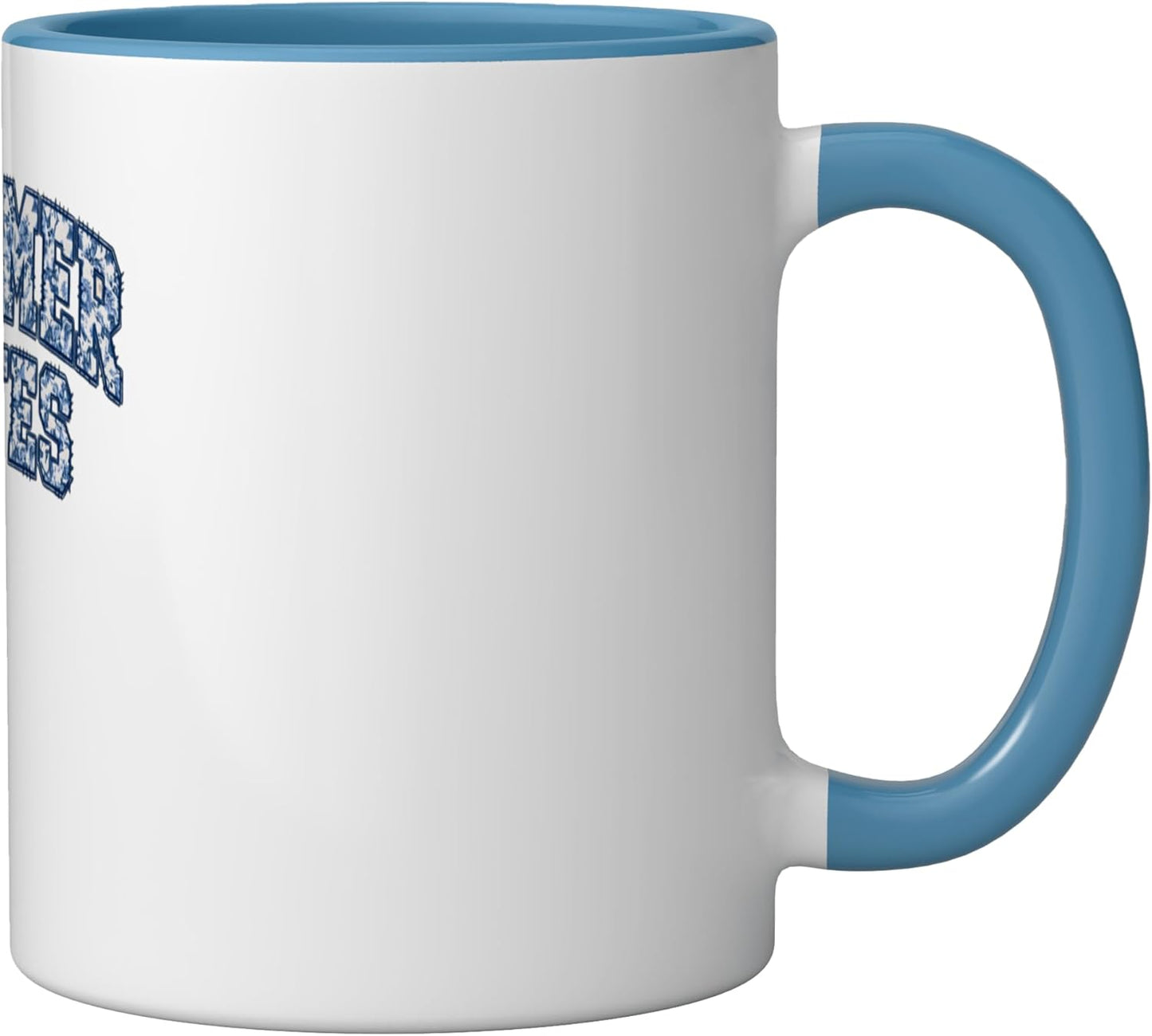 Mug Cerámica para Pilates Estilo Divertido Azul/Blanco