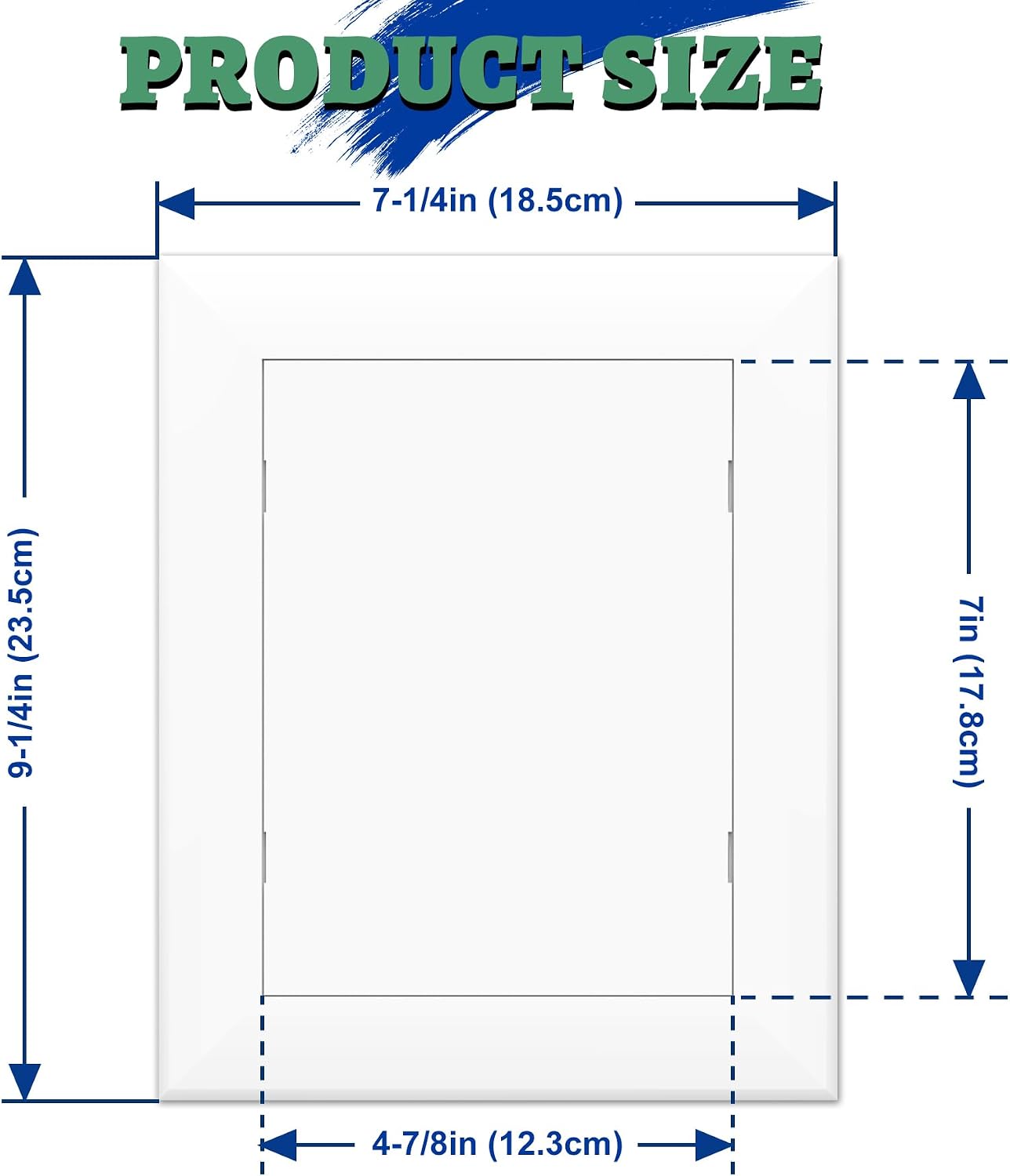 Panel acceso autoadhesivo para yeso 5x7pulg plástico resistente