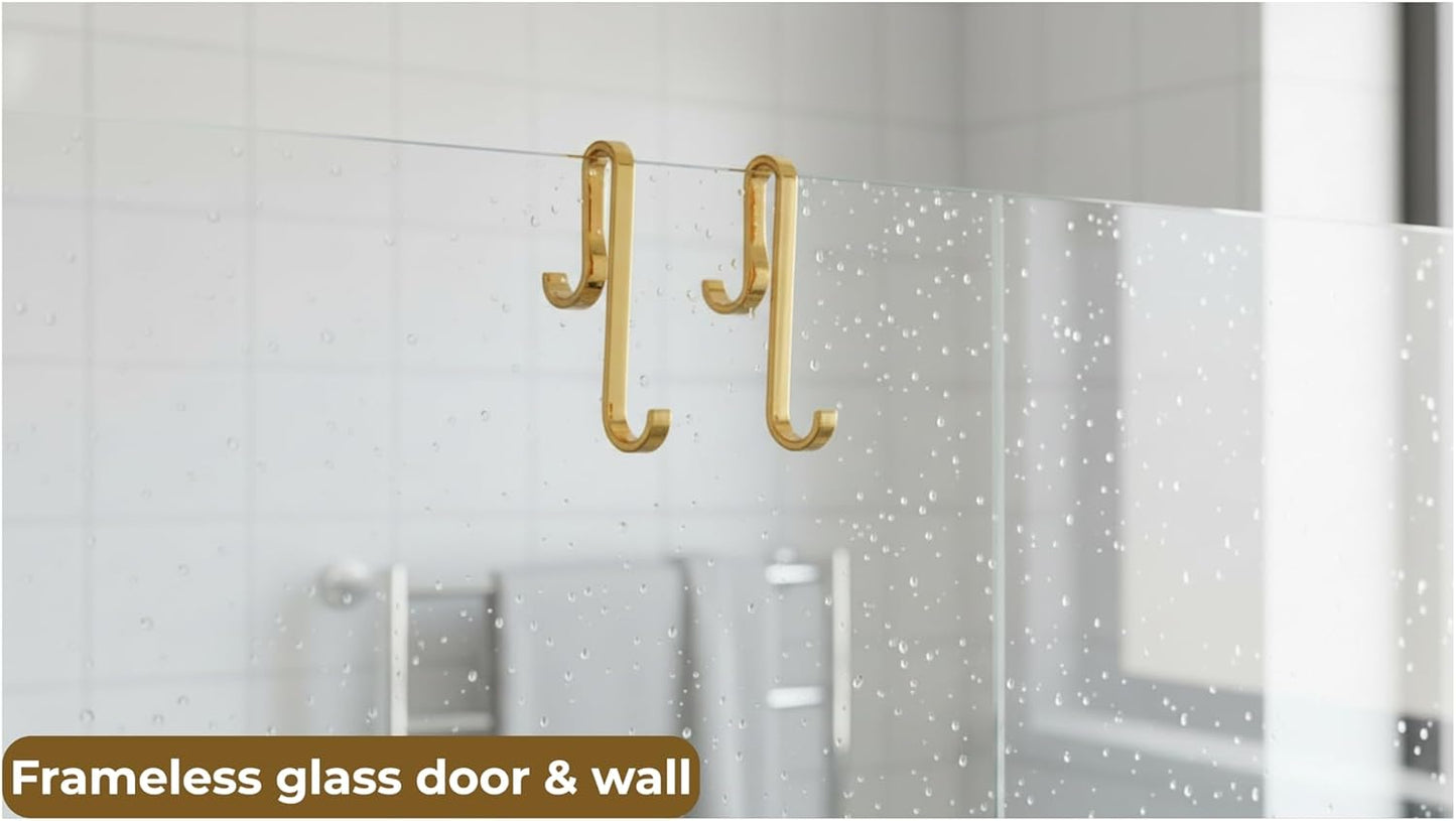 Ganchos universal para puerta ducha vidrio con doble cara
