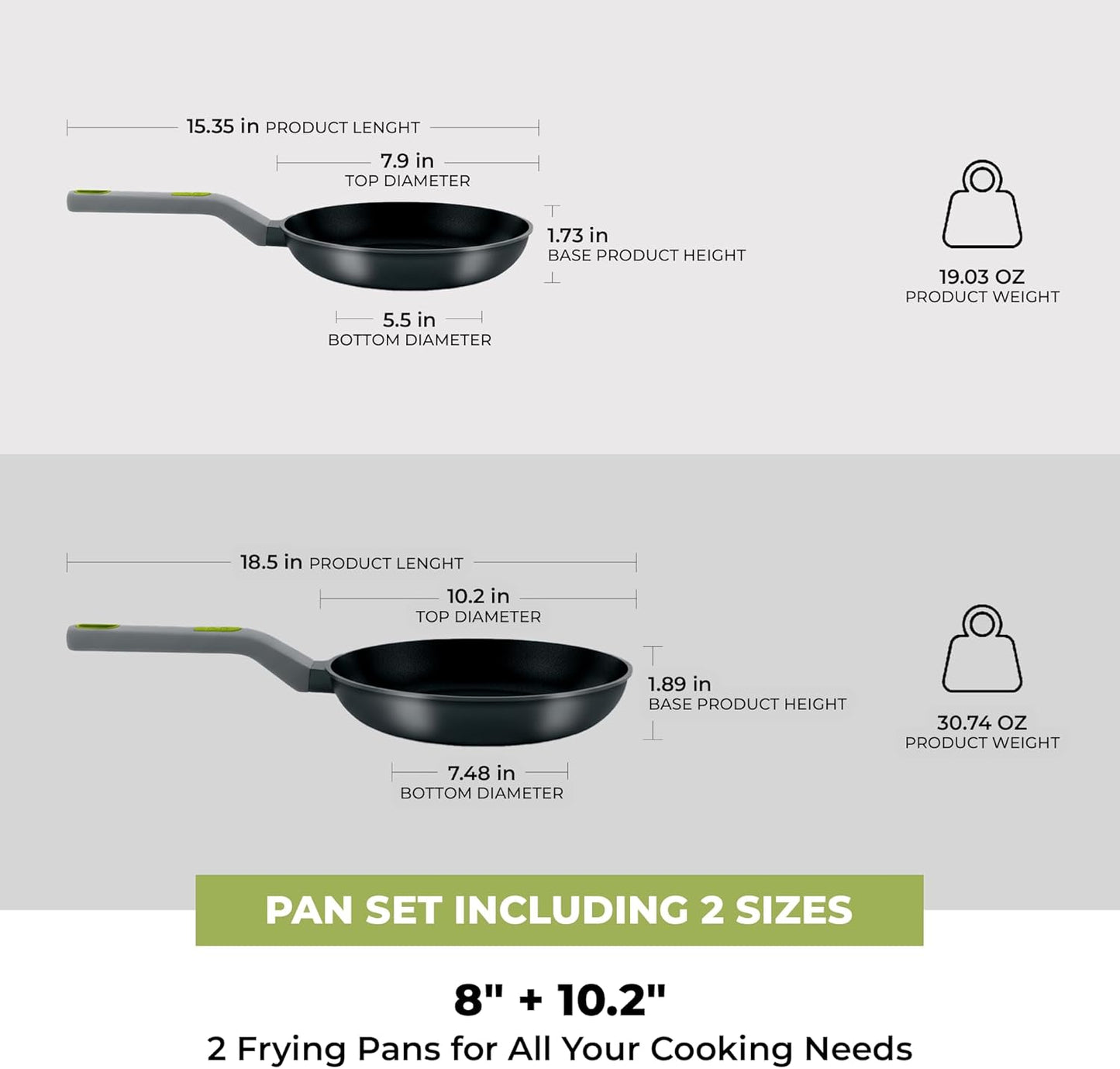 Juego de utensilios de cocina de cerámica BRA Cookware de 4 piezas