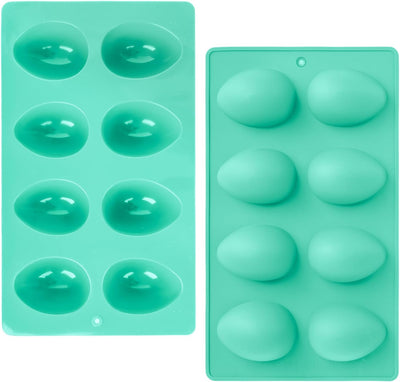 Moldes de silicona para huevos de Pascua 8 cavidades con forma de huevo