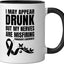 Taza cerámica para enfermedad de Parkinson Funny Parkinson Warrior Negro/Blanco