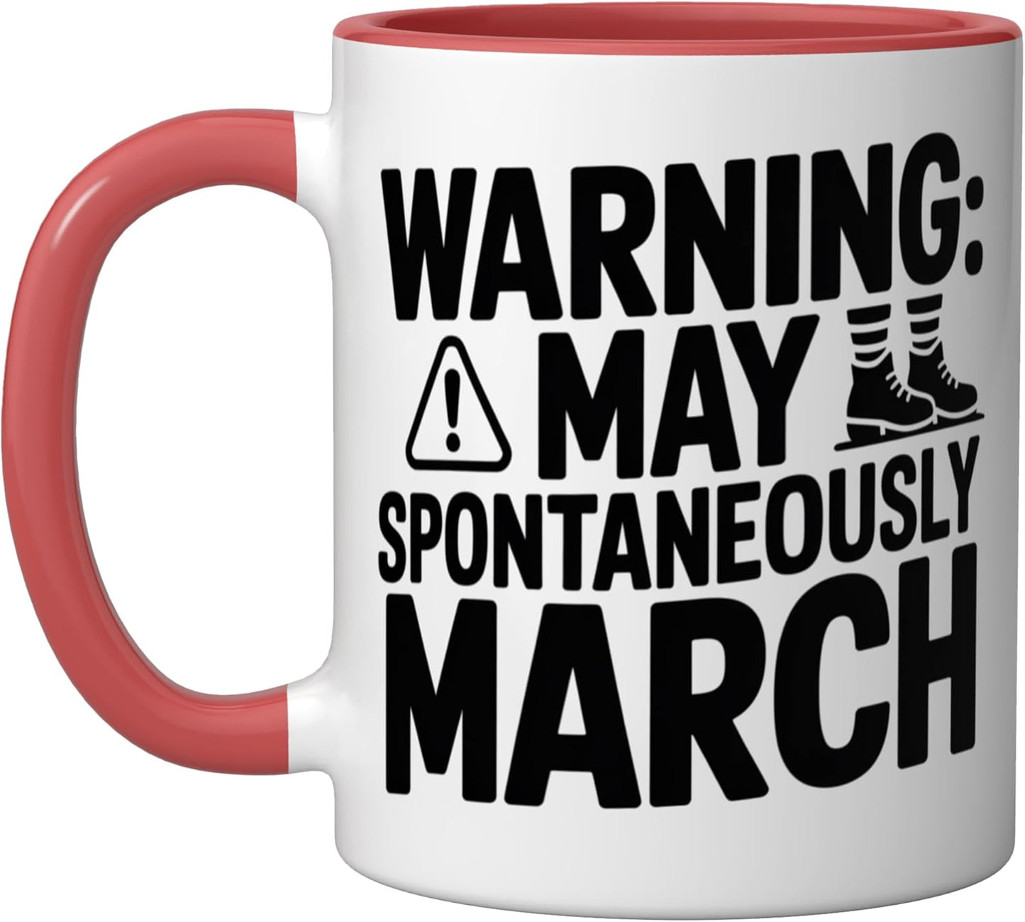 Taza Cerámica para Maestro Banda Escolar Roja/Blanca