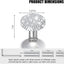 2 Pzas Manillas Baño Cocina Cristal Rhinestone Blanco