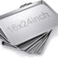 Set 4 Bandejas Aluminio Grado Completo 24x16pulg