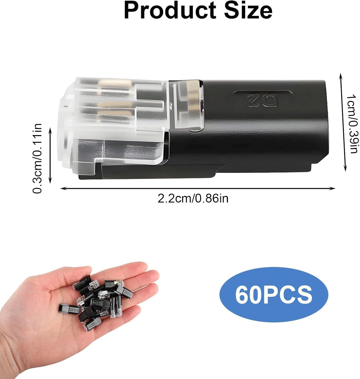 60 Conectores Cable Doble 18-22WG Para Luces LED Automóvil