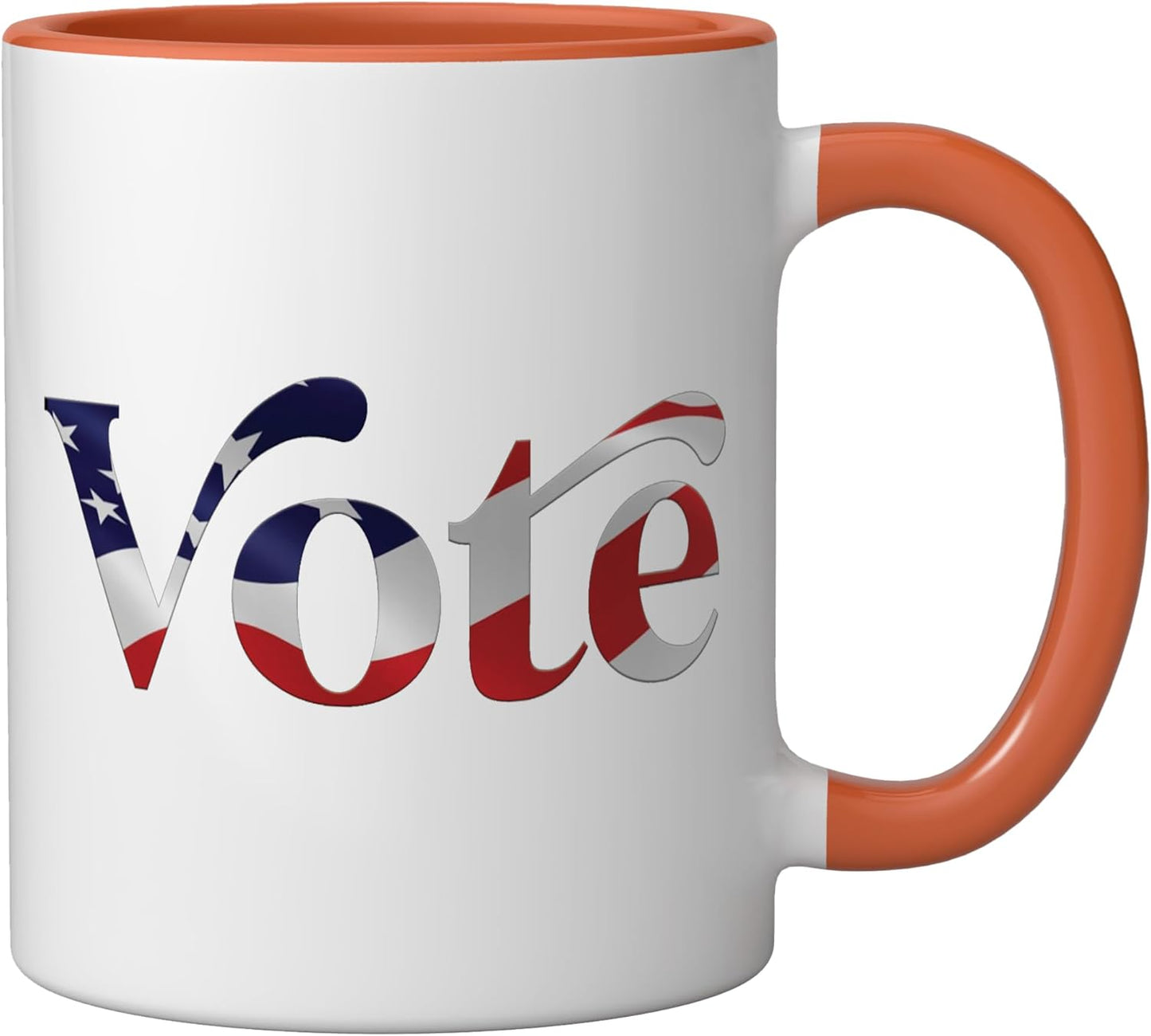 Taza de cerámica con bandera estadounidense para protesta por derechos de las mujeres