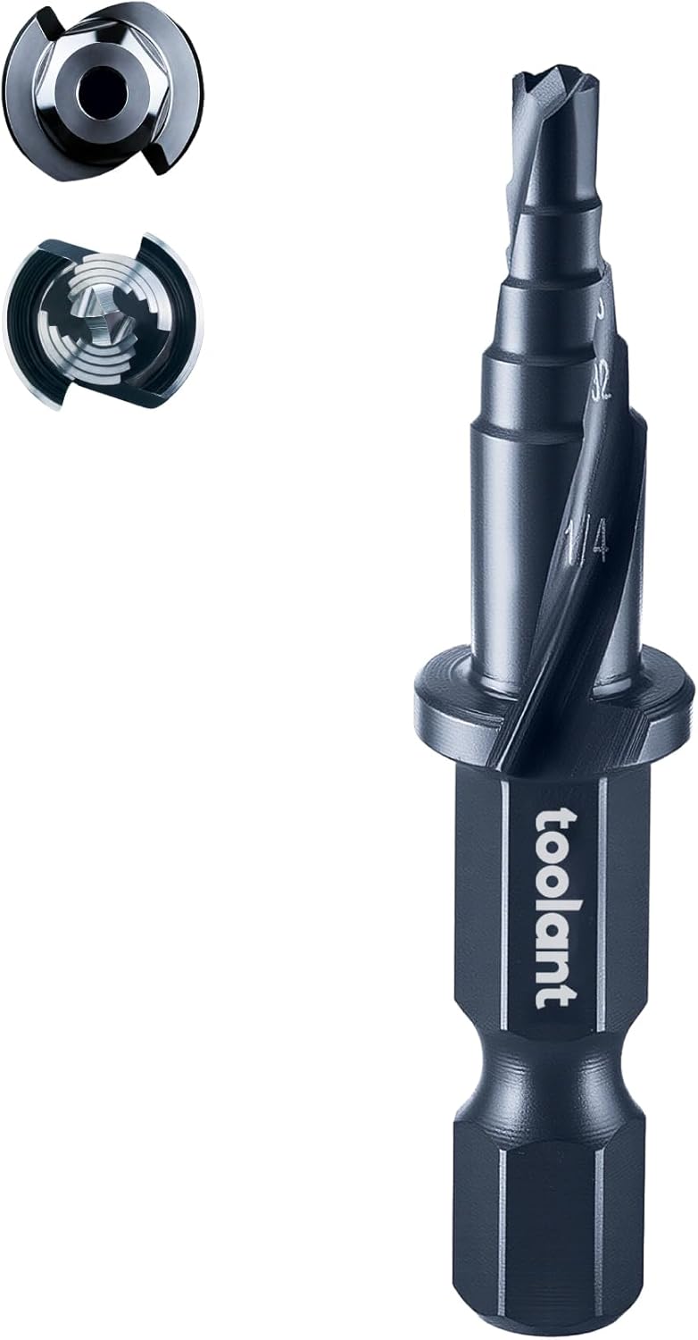 Broca escalonada M2 HSS hexagonal 1/8-1/4" cuerpo corto