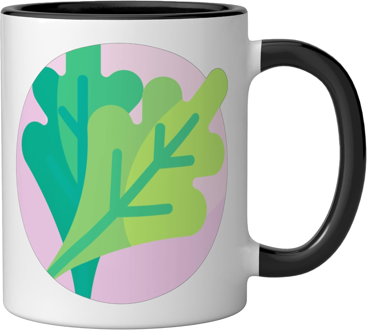 Taza cerámica arugula rocket eruca negra/blanca