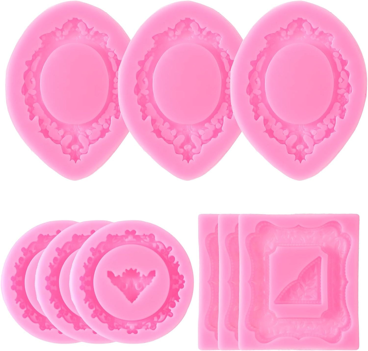 9 Moldes Silicona Decoración Fondant Cupcakes