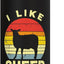 Botella de agua aislada de acero inoxidable regalo para granjero con animales retro