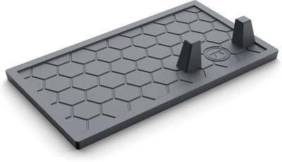 Soporte utensilios parrilla pinzas 9.5x6pulg silicona negro