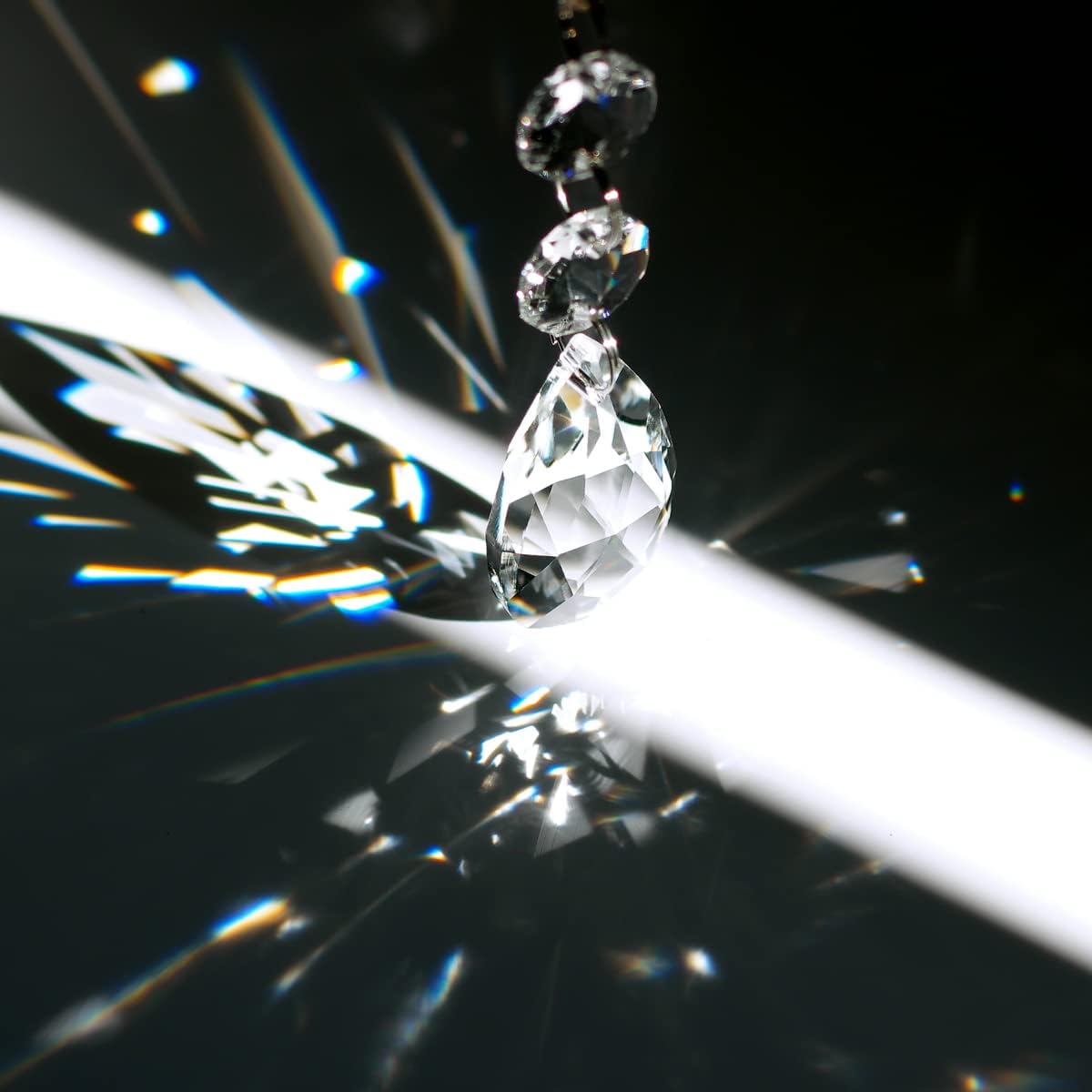 20 Pzas Cristal Lágrima Transparente Prismas Colgantes