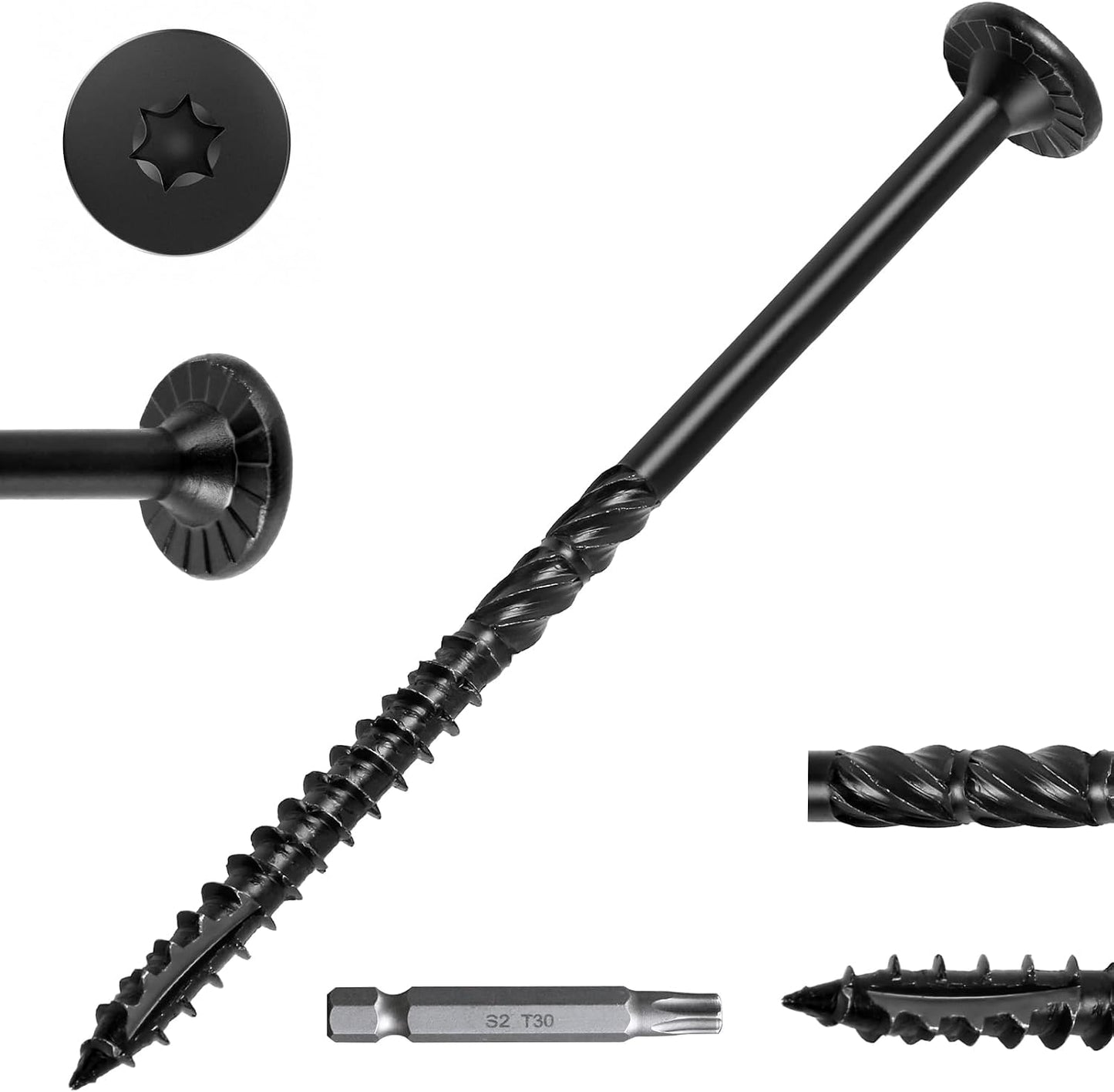 Tornillos madera Star Drive resistentes 6pulg 1000uds