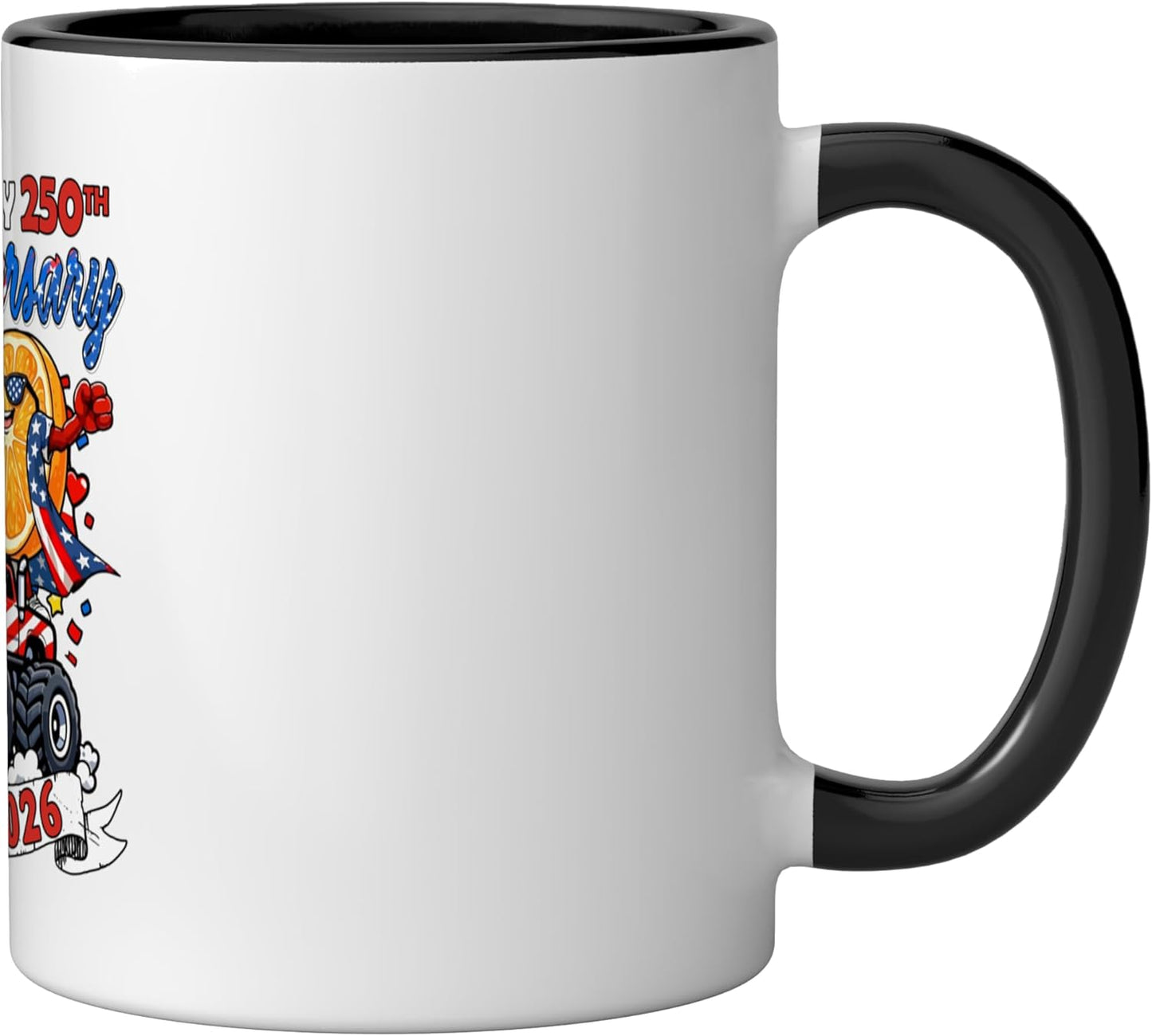Taza cerámica para camión monstruo con motivo 250 aniversario 1776