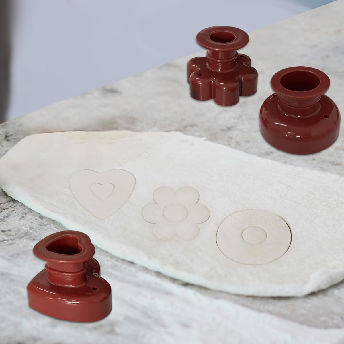 Juego moldes 3D para tartas corazón cuadrado redondo